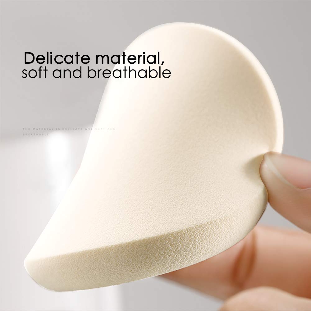 40 PCS Makeup Blenders Sponges Set, Use for Dry and Wet, Perfect for Full Face Curve Blending, Cream, Liquid, Powder Foundation Cosmetics, Latex Free & Soft & Flexible, Round