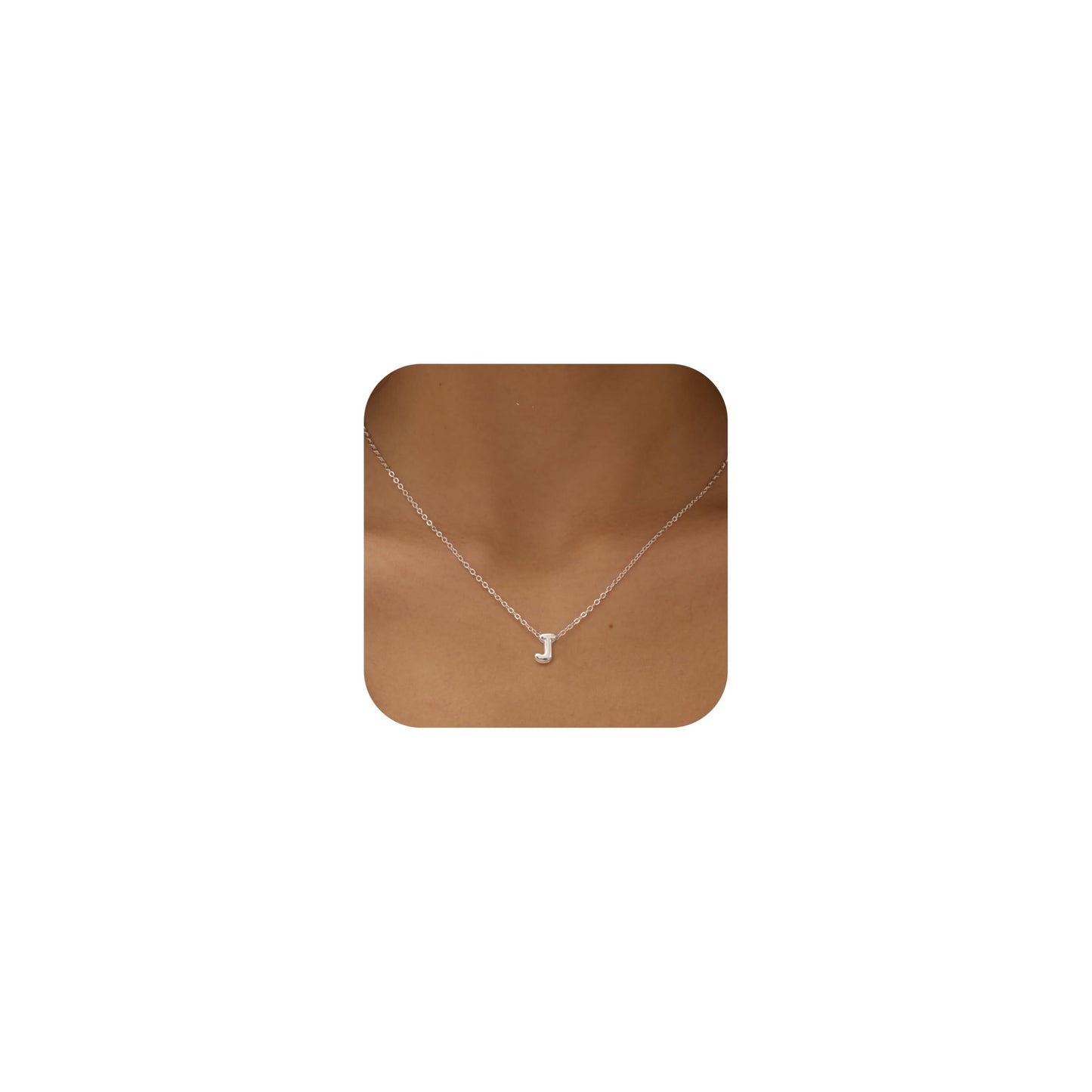 Initial Necklaces for Women Bubble Gold Silver Letter Necklace Dainty Personalized Charm Pendant Name Necklace Cute Non Tarnish Fashion Accessories Teen Gift Trendy Stuff Jewelry Gifts