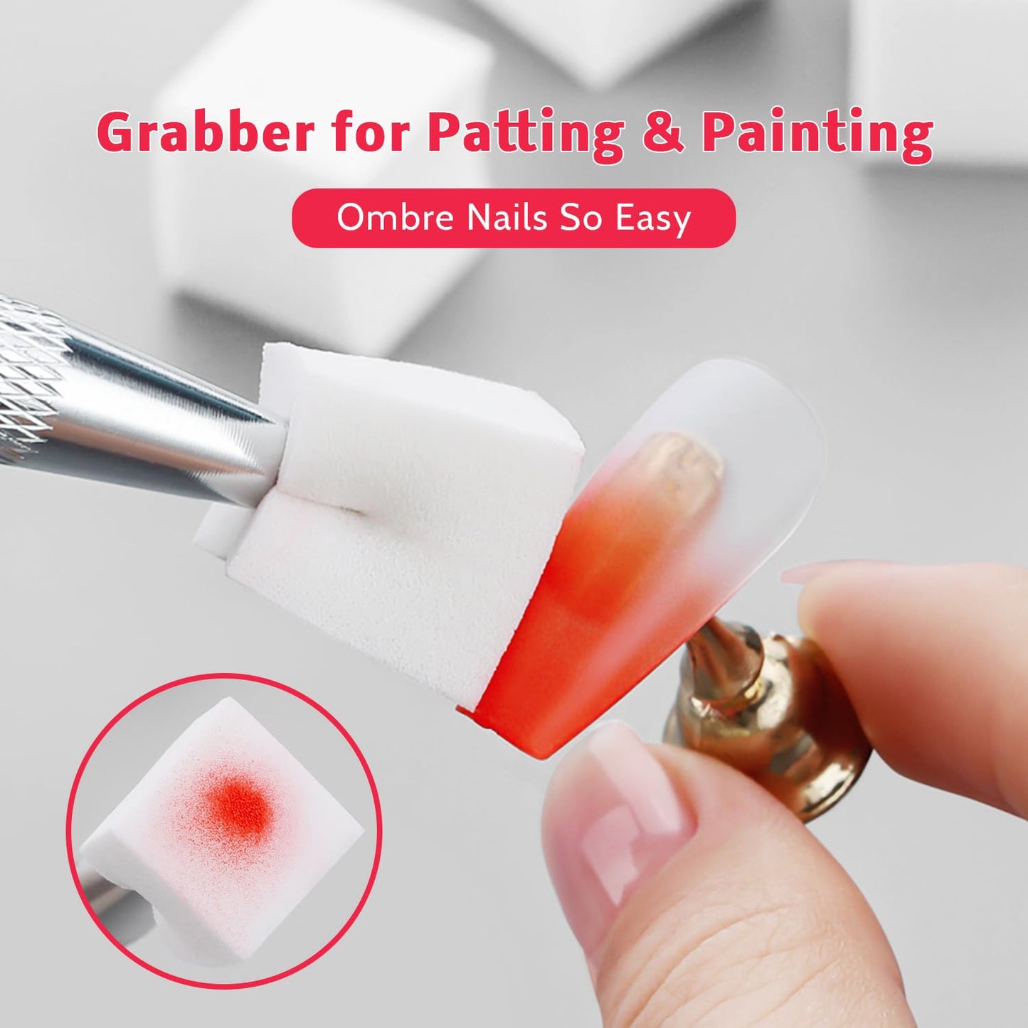 Sponge Pat Paint Nail Gel & Tools Kit, 9 Colors Ombre Nails Gradient Gel Nail Blush Blooming Aura Nails Drawing Stripper Floral Painting Nail Art, No Wipe, UV/LED Curing (9 Colors Set D)