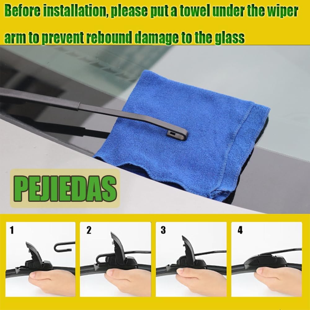 Set of Wiper Blades, Front Wiper + Rear Wiper Blades for Hyundai Santa Fe 2013-2018/Santa Fe XL 2019 (26 inch + 14 inch + 13 inch Wiper Blades)OE Original Style