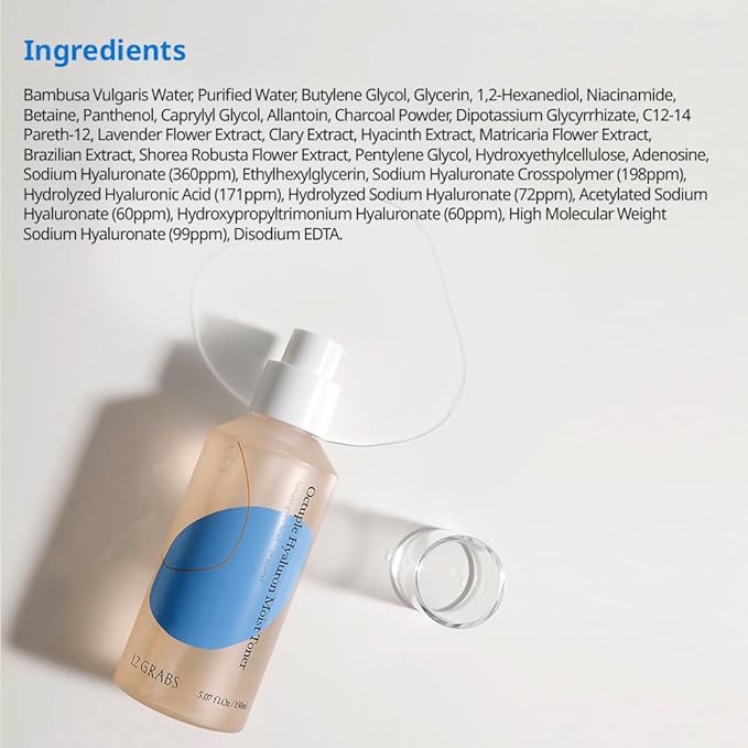 Shift4 Octuple Hyaluron Moist Toner โ 8 Layer Low Molecular Hyaluronic Acid โ Korean Bamboo Water โ Hydrating Toner for Dry and Sensitive Skin โ pH Balanced 150ml