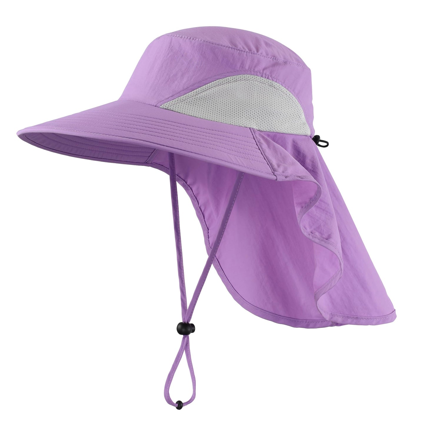 Home Prefer Outdoor UPF50+ Sun Hat Wide Brim Mesh Fishing Hat with Neck Flap