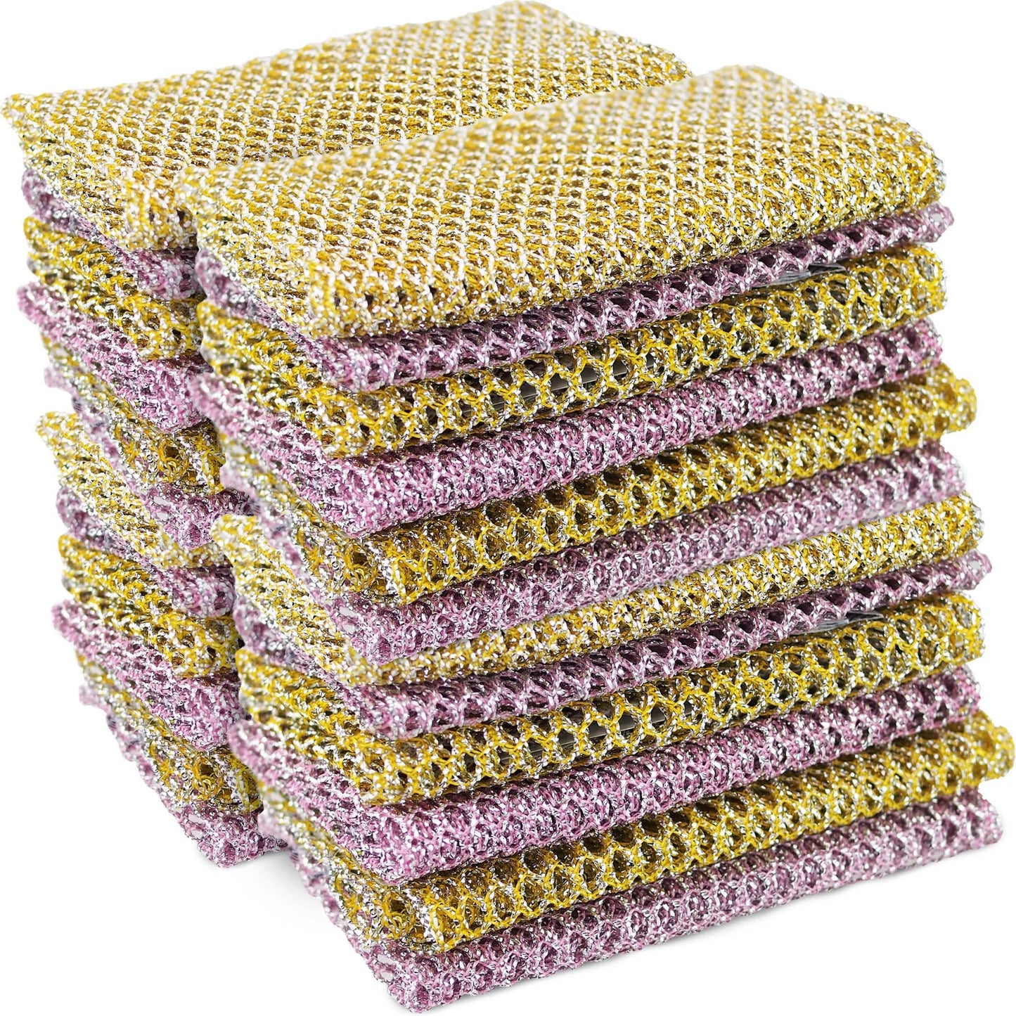 The Crown Choice Heavy Duty Non-Scratch Dish Scrubbers for Cleaning Dishes & Pots (6Pcs) - Replace Kitchen Sponges for Dishwashing with Our Scouring Pads - Try Our Alternative Dish Washing Scrub