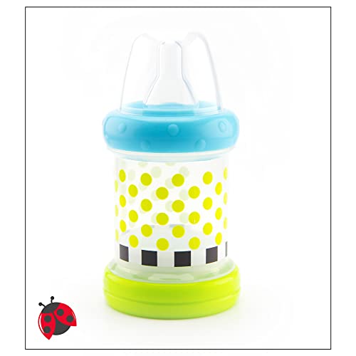 Sassy Baby Food Nurser – 4+ Months Set of 2- 4oz 100% Silicone Nipple and Spoon BPA-Free