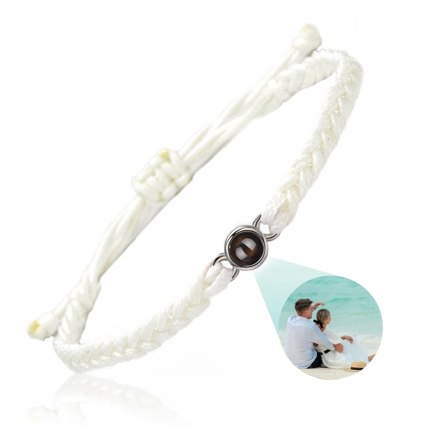 SUPHELPU Custom Bracelets with Picture Inside, Picture Bracelet Personalized Photo, Women's Identification Bracelets, Memorial Gifts for Loved One
