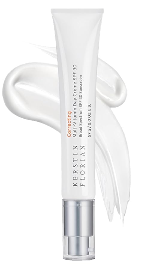 Kerstin Florian Multi Vitamin Day Creme SPF 30 | Daily Facial Moisturizer with Natural Zinc Oxide | Sunscreen with UVA and UVB Protection | Oil Free (2 oz)