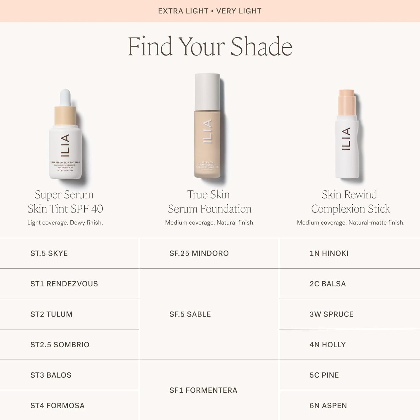 ILIA - Skin Rewind Complexion Stick - Foundation + Concealer + Skincare | Non-Toxic, Vegan, Cruelty-Free, Clean Makeup (6N - Aspen, 0.35 oz | 10 g)
