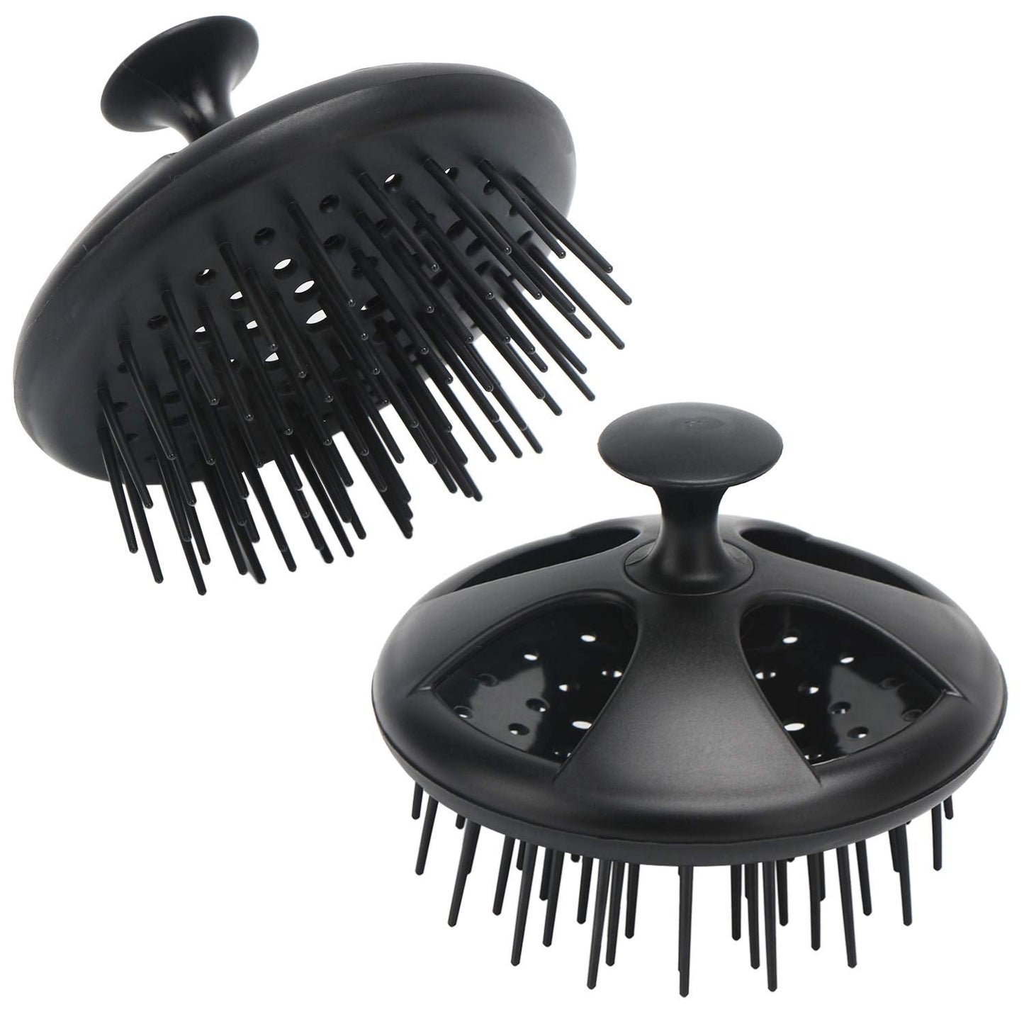 Segbeauty Dandruff Brushes, 2pcs 0.8 inches Long Hard Bristle Scalp Massage Brushes for Thick or Thin 2c to 3b Curly Hair, Shower Comb for Deep Cleaning Beard Pet Grooming Hair Care for Women Men