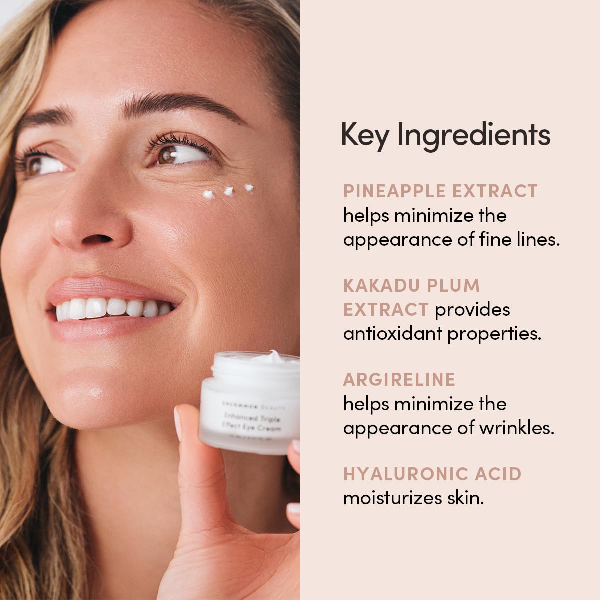 Enhanced Triple Effect Eye Cream - Reduces Fine Lines, Wrinkles, and Dark Circles - Anti-Aging, Depuffing, and Hydrating - All Skin Types, Vegan, Cruelty Free, 0.67 FL OZ