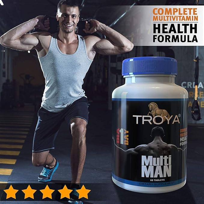 Multivitamin for Men - Daily Mens Multivitamins Supplement. Mens Vitamins A, C, D, B1, B2,B3,B5, B6 & B12, Zinc & More.