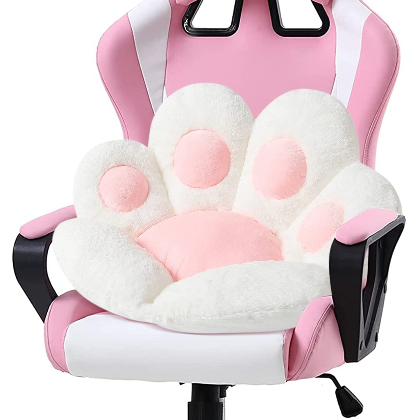 Ditucu Cat Paw Cushion Kawaii Chair Cushions 27.5 x 23.6 inch Cute Stuff Seat Pad Comfy Lazy Sofa Office Floor Pillow for Gaming Chairs Room Decor Blue