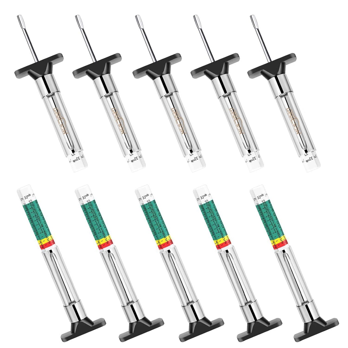 GODESON 88702 Smart Color Coded Tire Tread Depth Gauge 2 pieces(Pack of 1)