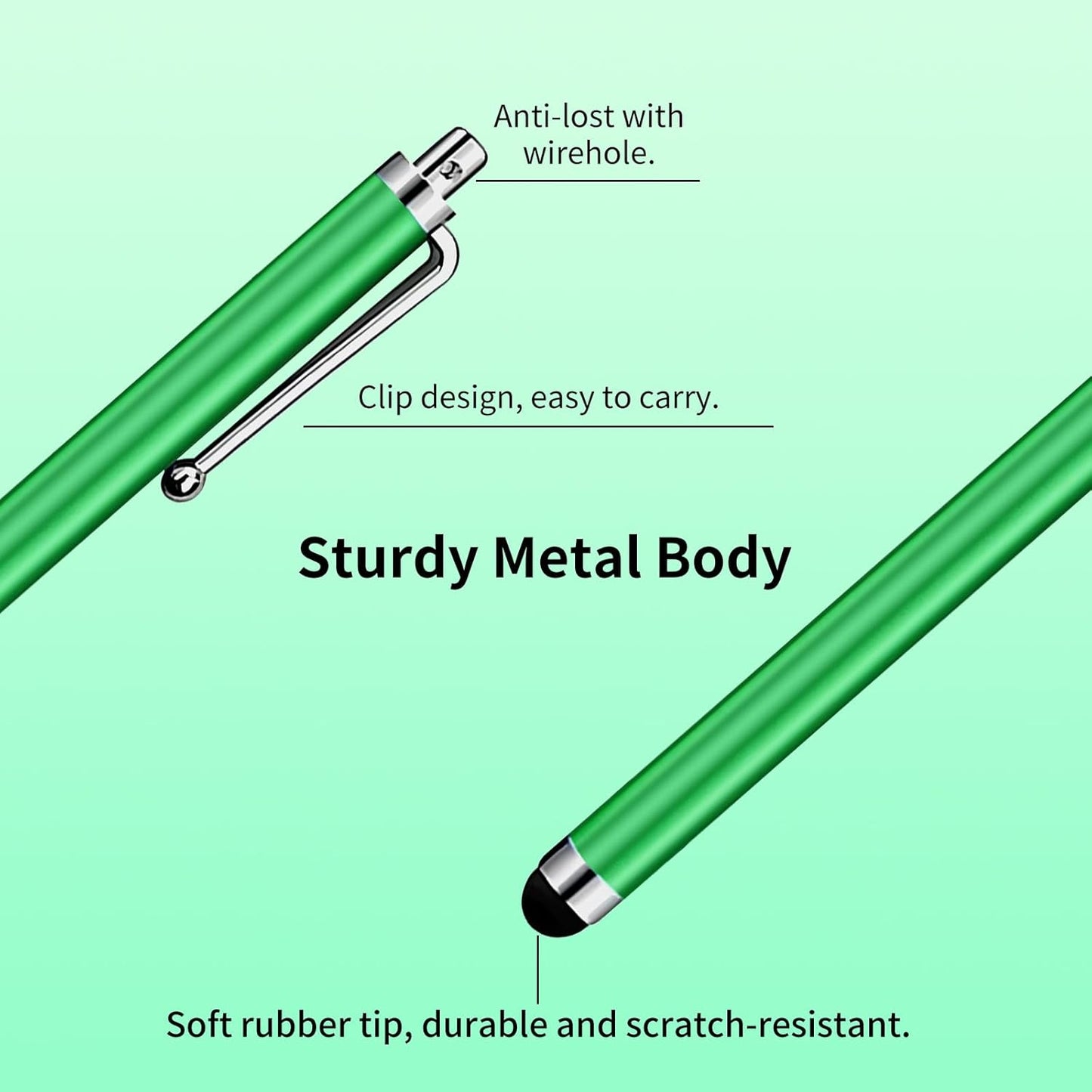 20 Pack Stylus Pen,Stylus Pen for Touchscreen High Precision and Sensitivity for Everyday Writing/Drawing,Universal Stylus Compatible with Touch Screens,10 Colors