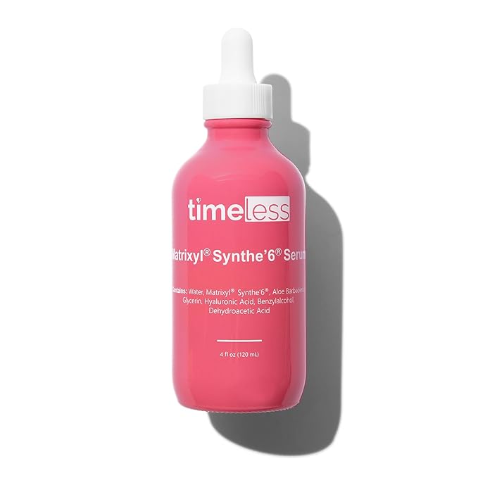 Timeless Skin Care Matrixyl Synthe’6 Serum - Face Serum for Skin Care - with Hyaluronic Acid for Hydration - 4 oz