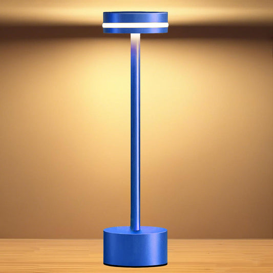 OFiSEXPT Lightweight Portable Rechargeable Bedside Lamp, Touch Stepless Dimmable, Cordless Table Lamp for Versatile Use in Home, Bedroom, Hotel, Restaurant, Bar, Outdoor, 1 Pack (Blue)
