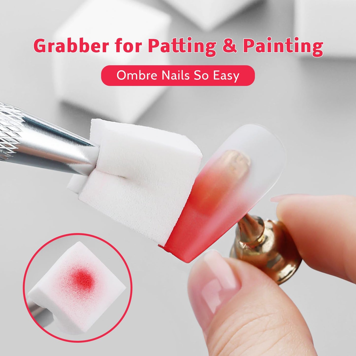 Sponge Pat Paint Nail Gel, Blending Colors Ombre Nails Gradient Gel Nail Blush Blooming Aura Nails Drawing Stripper Floral Painting Nail Art, No Wipe, UV/LED Curing 5ml 1PC (Yellow)