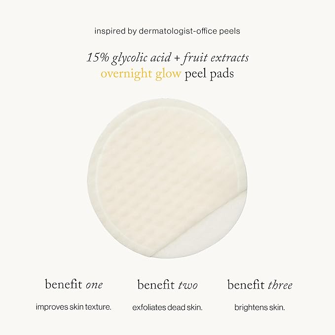 goop Beauty 15% Glycolic Acid Exfoliating Pads | Inspired by a Professional Chemical Peel | Refines & Retexturizes for Glowing Skin | Paraben and Silicone Free | 4 pack