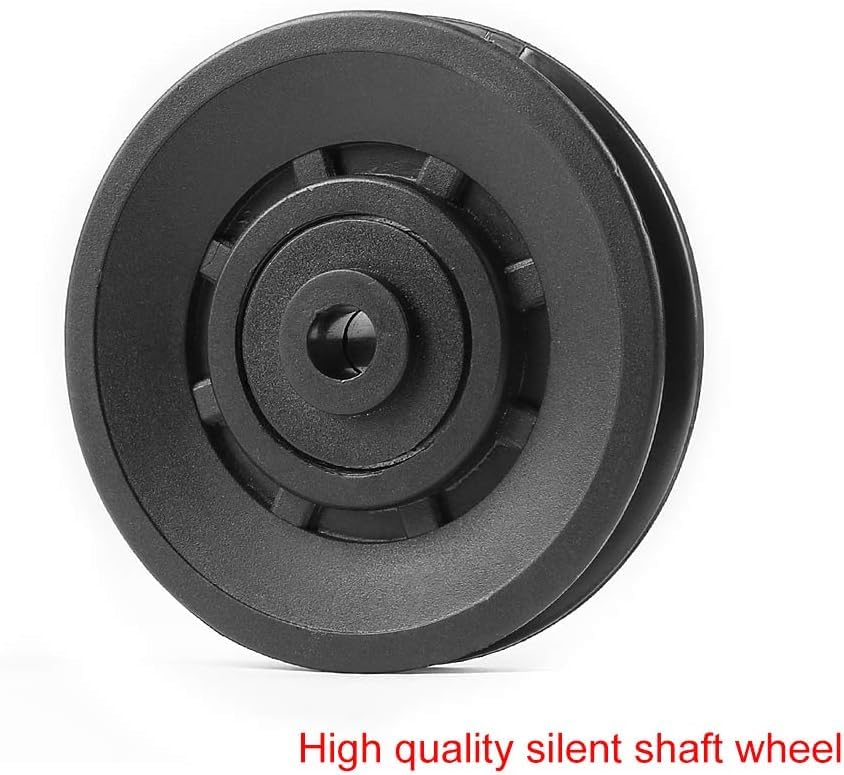 Topfinder 90mm(3.54inch) Universal Bearing Pulley Wheel for Cable Machine Gym Equipment Part Garage Door (2 PCS)