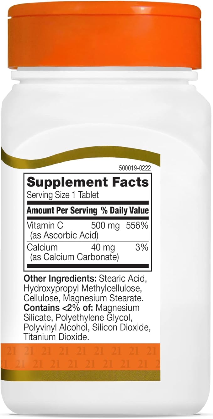 21st Century C 500 mg Prolonged Release Tablets, 110 Count (21190) (Pack of 4)