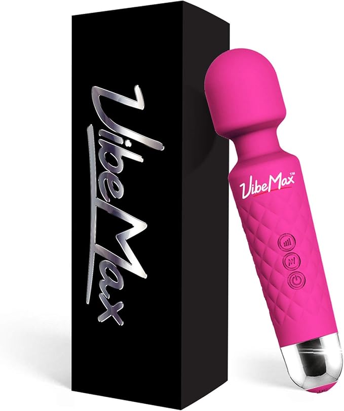 Rechargeable Personal Massager - Powerful Multi Speed Vibration - Whisper Quiet - Waterproof - for Muscle Tension Relief - Pink