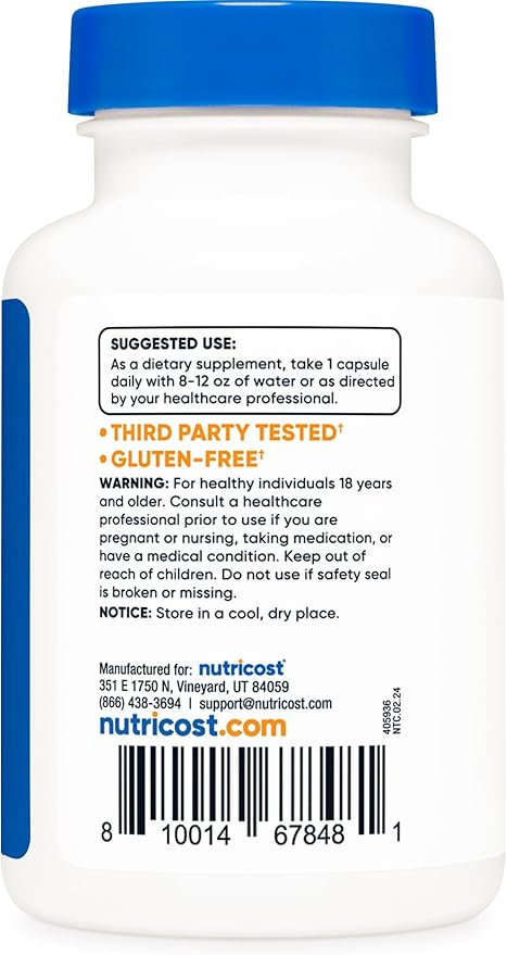 Nutricost Vitamin B12 (Methylcobalamin) 1000mcg, 120 Capsules - Vegetarian, Non-GMO & Gluten Free B12 Supplement