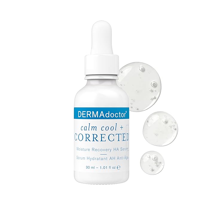 DERMAdoctor Hyaluronic Acid Moisturizer for Face – Hydrating Niacinamide Face Serum with Vitamin C – Dermatologist Formulated Hydrating Serum for Sensitive Skin, 1 fl oz