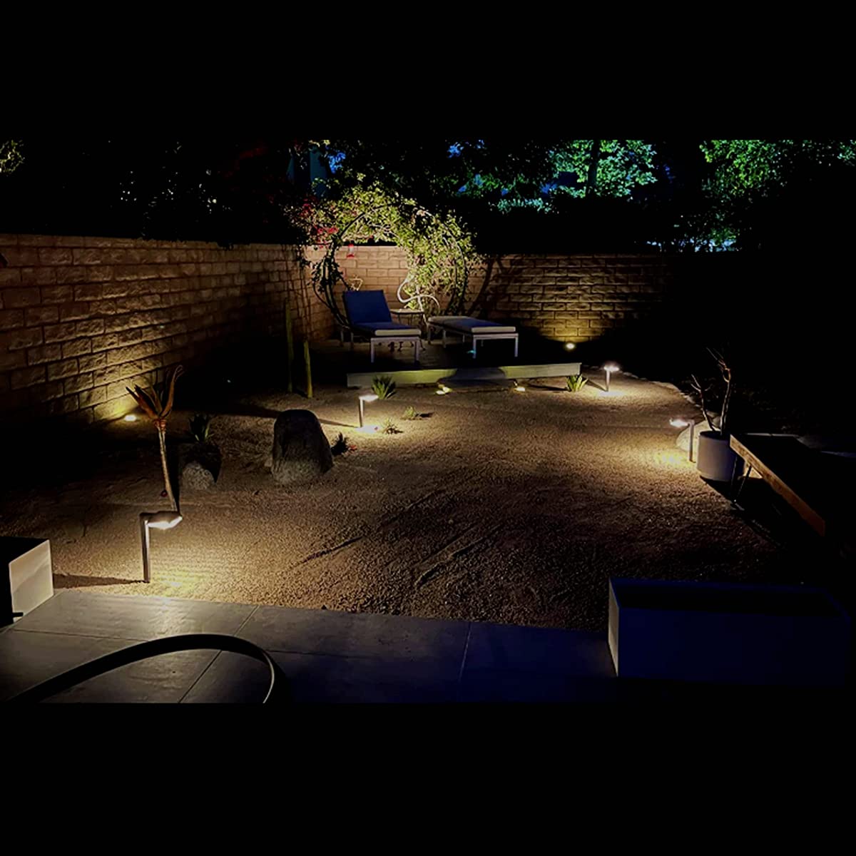 Bobcat Solar Pathway Lights Super Bright 300 lumens with 2-in-1 Warm White and Daylight Modes, Dark Brown Solar Lights for Outdoor Path, Sidewalk, Driveway or Walk Way Light(4 Pack)
