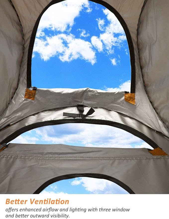 Anngrowy Pop Up Privacy Shower Tent - Portable Outdoor Camping Bathroom Toilet Changing Dressing Room - UPF40+ Waterproof
