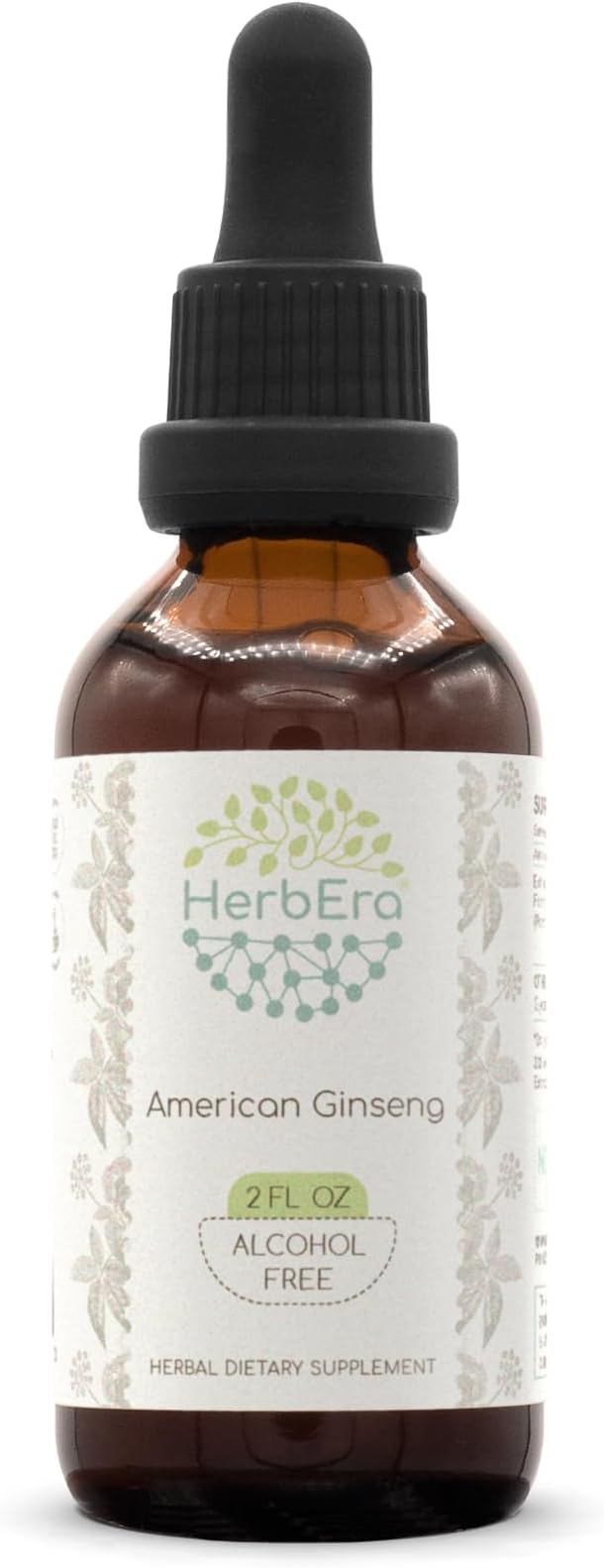 American Ginseng B60 Alcohol-Free Herbal Extract Tincture, Concentrated Liquid Drops Natural American Ginseng (Panax Quinquefolius) (2 fl oz)