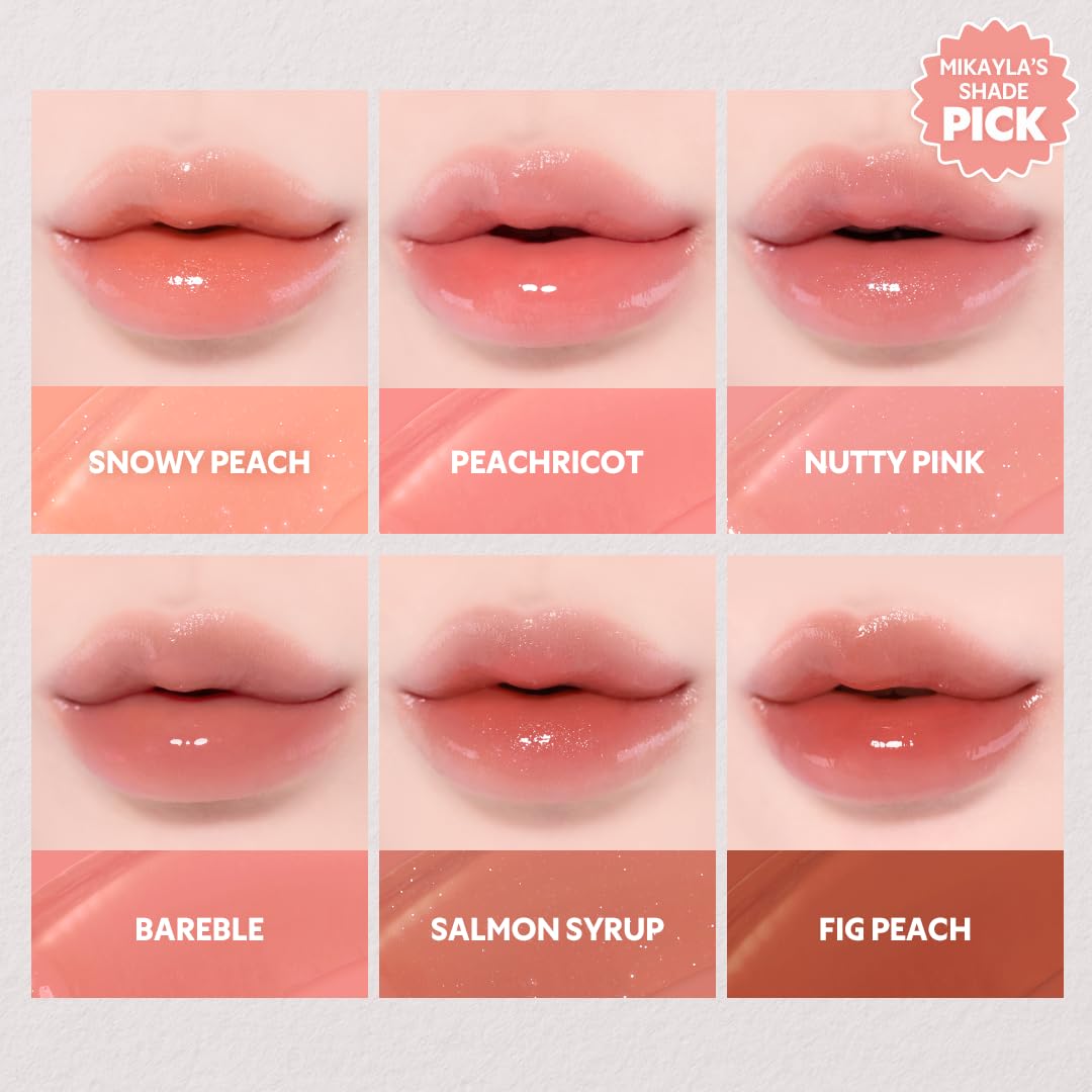 TIRTIR [*Mini Size Waterism Tinted Lip Gloss #17 Aliven, 0.06 Fl Oz – Kiss Ready Lipgloss, 12H Long Lasting Non Sticky Natural Tinted Glow Korean Multiuse Cheek and Lip Tint for Women gift
