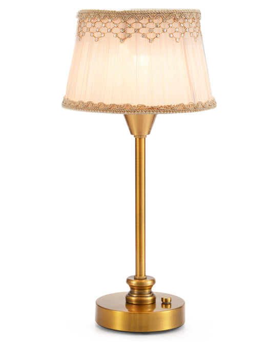 UMEXUS Cordless Table Lamp with Dimmer, Small Rechargeable Battery Operated Lamp Outdoor, Touch Warm Light Ambient Lighting for Restaurant Patio Dining Side End Table Kitchen, Antique Brass