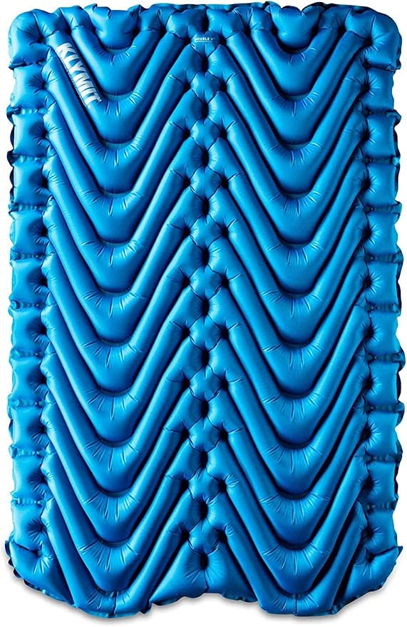 Klymit Insulated Double V Sleeping Pad and Luxe Travel Pillow Bundle