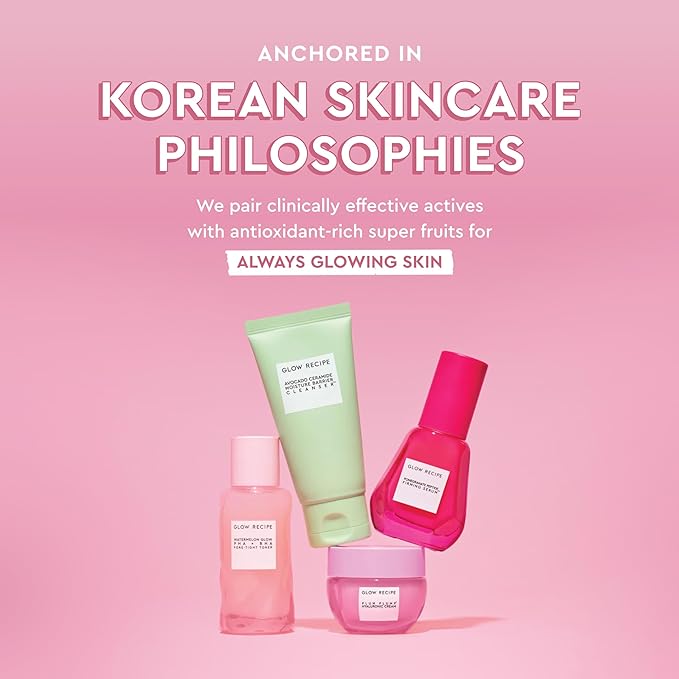 Glow Recipe Plum Plumping & Hydrating Hyaluronic Acid Korean Skin Care Serum - Antioxidant Anti Aging Face Serum + Vitamin B5 for Lasting Skin Barrier Repair & Firming Lines & Wrinkles - Vegan, 30ml