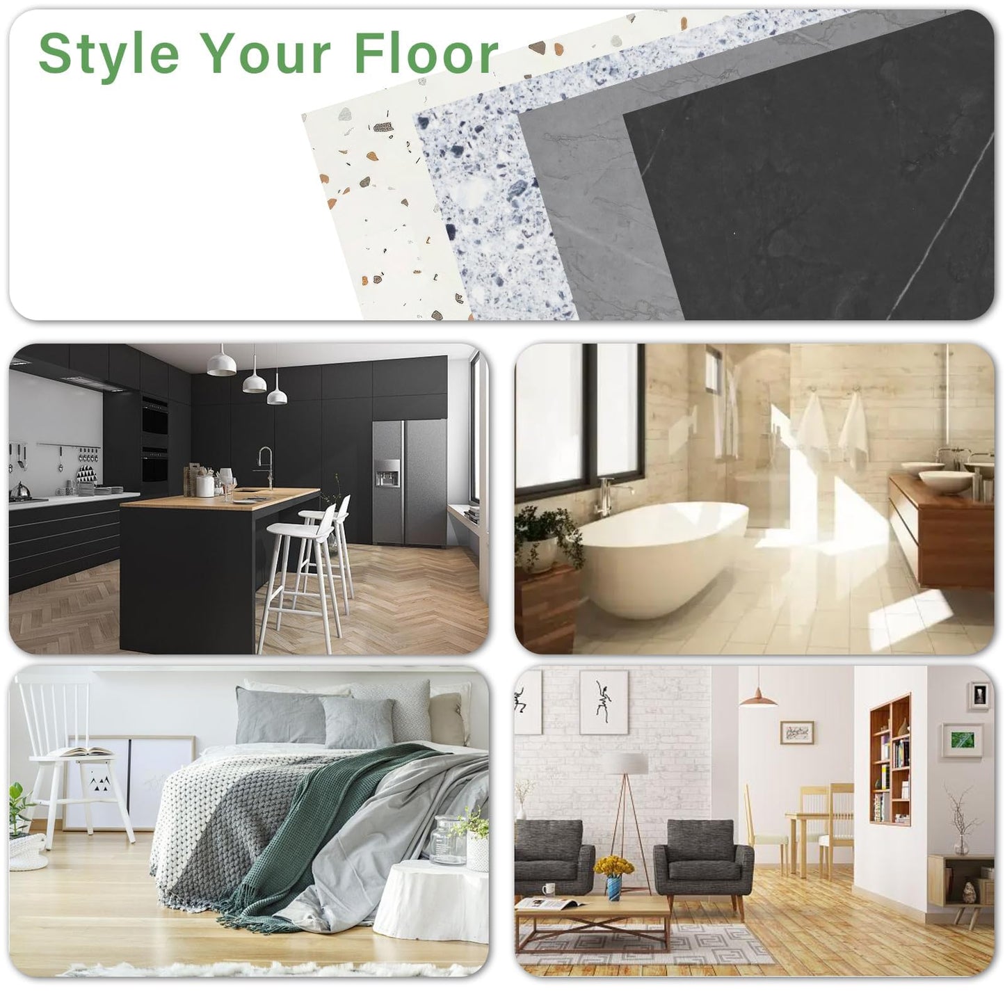 18 Sq. Ft Floor Tiles Peel and Stick Vinyl Floor 36 x 6 inch Luxury Self Adhesive Waterproof Flooring Planks DIY for Kitchen, Living Room, Shops, RV, Wood Look Plank, 12-Pack, Burnt Sienna