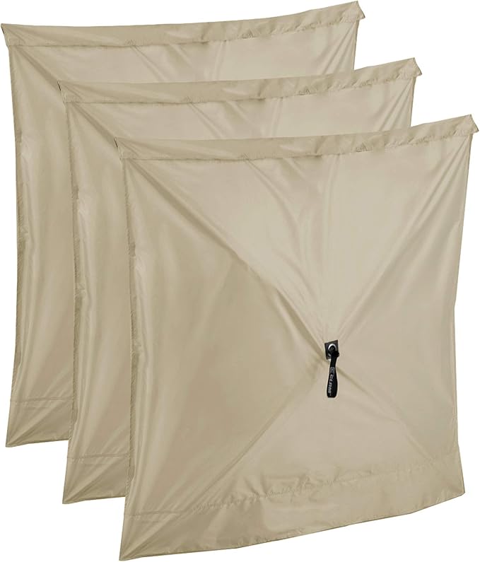 CLAM Quick-Set Escape 12 x 12 Foot Portable Pop Up Camping Outdoor Gazebo 6 Sided Canopy Shelter + 2 Pack of Wind and Sun Panels