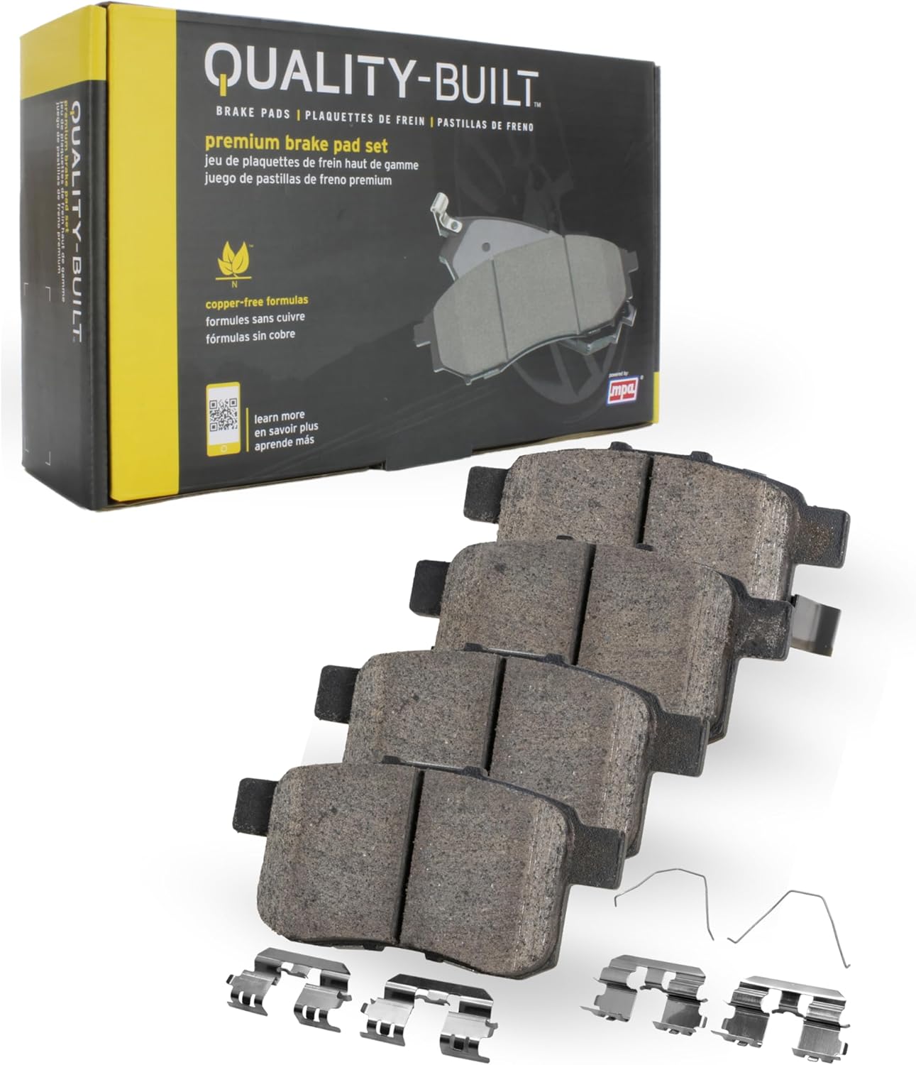 Premium Ceramic Front Brake Pads (1001-0805C) Compatible with Ford Thunderbird 2002-2005, Jaguar S-Type 2000-2004, Lincoln LS 2000-2006