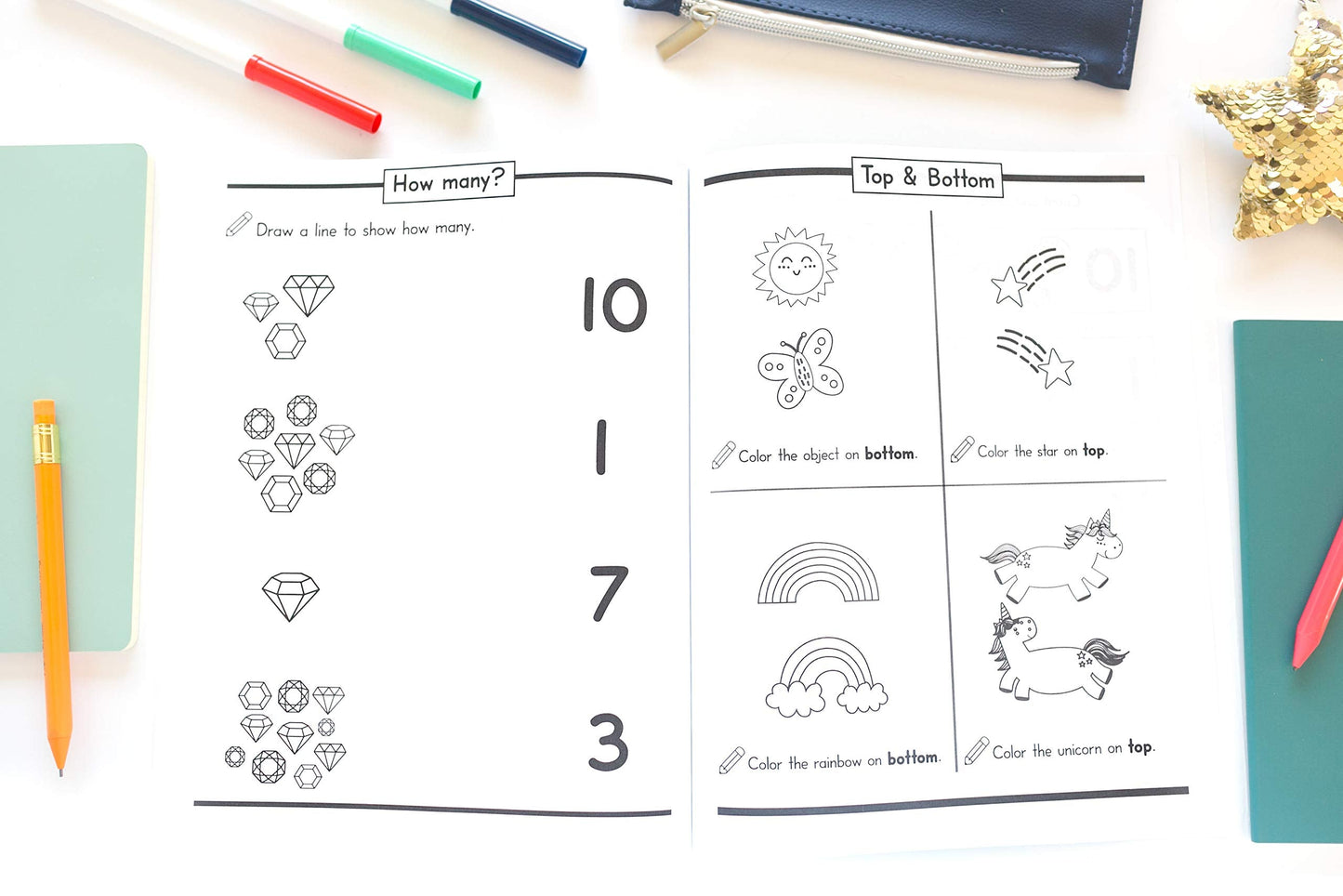 Preschool Math Workbook for Toddlers Ages 2-4: Beginner Math Preschool Learning Book with Number Tracing and Matching Activities for 2, 3 and 4 year olds and kindergarten prep