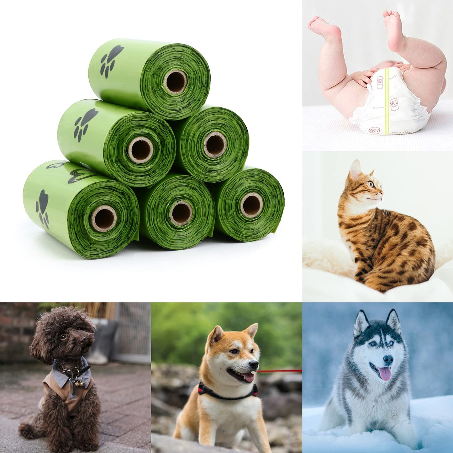 Yingdelai Dog Poop Bag, 540 Counts Biodegradable Dog Waste Bags with 1 Dispenser, Eco-Friendly Leak-Proof Pet Poop Bags for Doggy | Scented