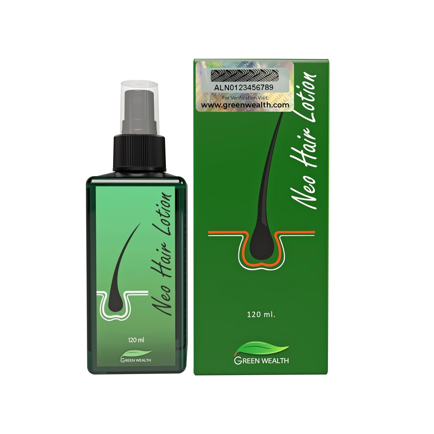 Neo Hair Lotion, 120 ml Hair Regrowth Treatment Hair Growth Strengthens Damaged Hair Loss Revitalizes Scalp Hair Care For Men & Women