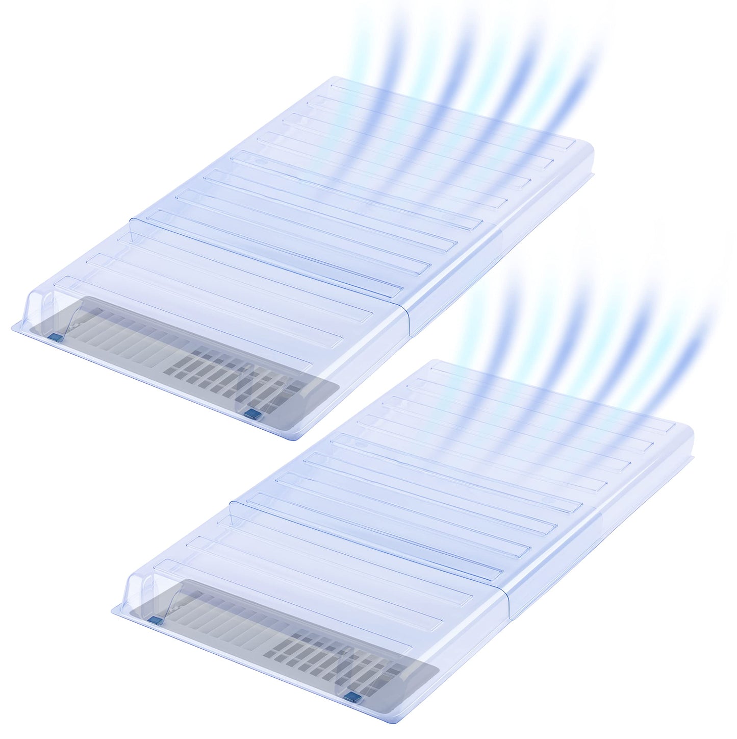 Eureka Air Under Furniture Magnetic Vent Extender, 1.5mm Thick Heavy Duty Premium Material, Fits Floor Registers 10" and 12" Wide, Extends up to 33" Long, 2 Pack