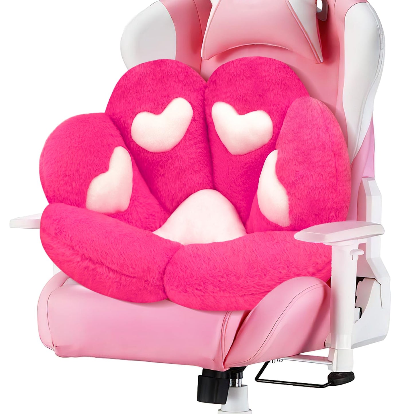 MOONBEEKI Cat Paw Cushion Chair Comfy Kawaii Plush Seat Cushions Shape Lazy Pillow for Gamer Chair 28"x 24" Cozy Floor Cute Seat Kawaii for Girl Worker Gift, Dining Room Bedroom Decorate Black