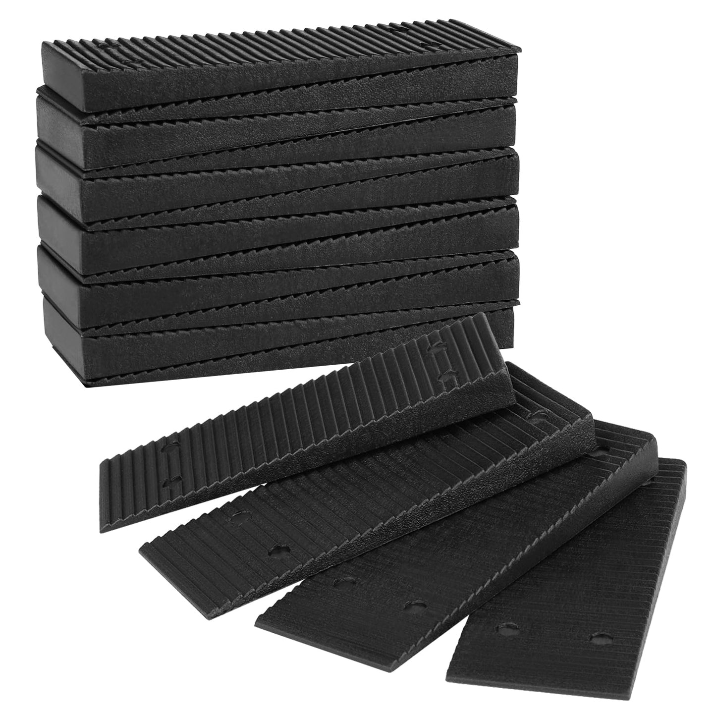 Plastic Leveling Wedges (16pcs, 3.15") - DIY Furniture Shims & Appliance Levelers, Easy to Snap Door & Table Wedges