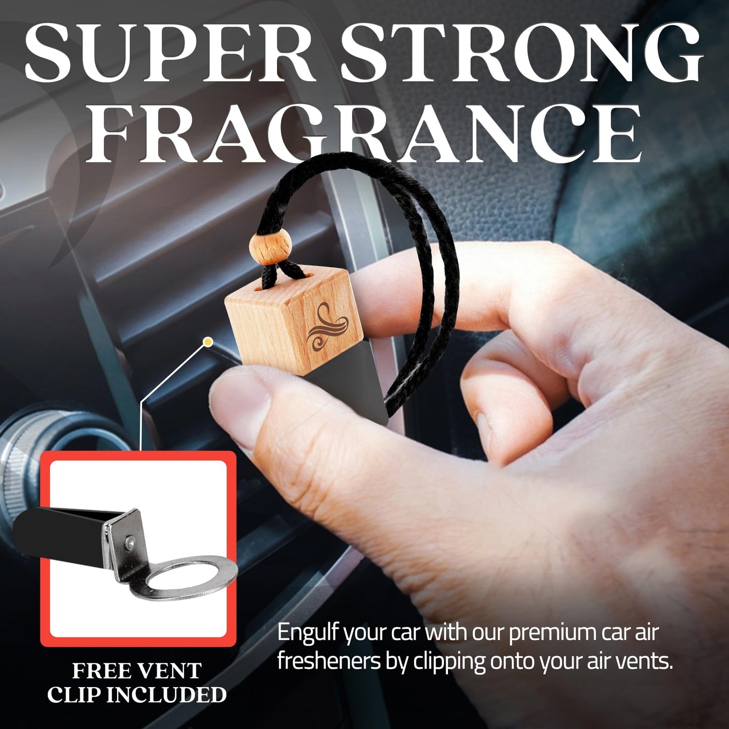 Greed Car Air Freshener for Men | Aventos Perfume Inspired Fragrances | Strong Car Freshener with Odour Eliminator Technology | Creed Air Freshener | Long Lasting Automotive Freshener by Perfa