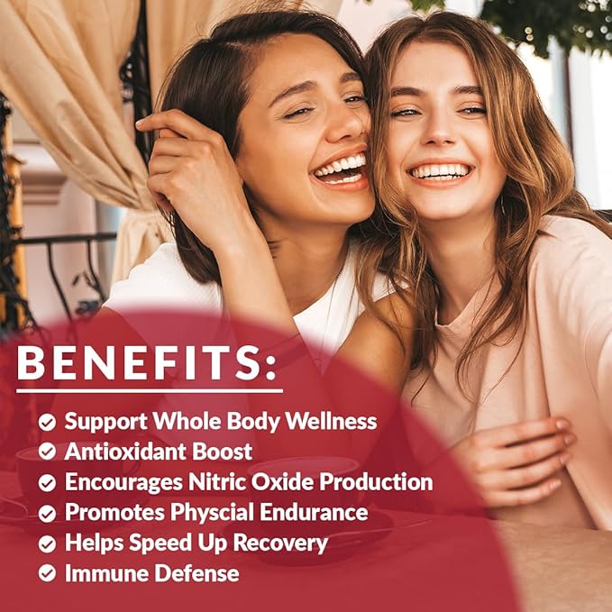 Beet Root Gummies, Nitric Oxide Supplement for Men Women | Organic Beet Gummy with Grape Seed, Pomegranate, Black Pepper, Vitamin C, B12