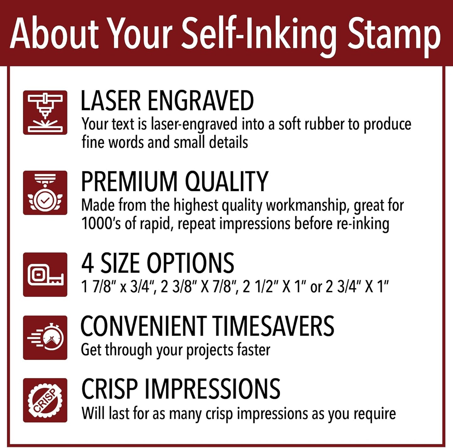 for Deposit Only Office Stamp | 4 Different Sizes | 20 Designs | Multiple Color Options | Perfect for Quick Validation of Office Documents (for Deposit Only, Xtra Large)