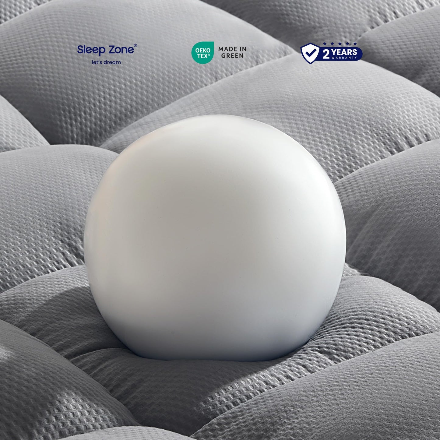 SLEEP ZONE Mattress Topper Queen Size, Extra Thick Fitted Mattress Pad for Back Pain, Plush and Support Mattress Cover, Deep Pockets Mattress Protector, Hotel Quality (Grey, Queen)