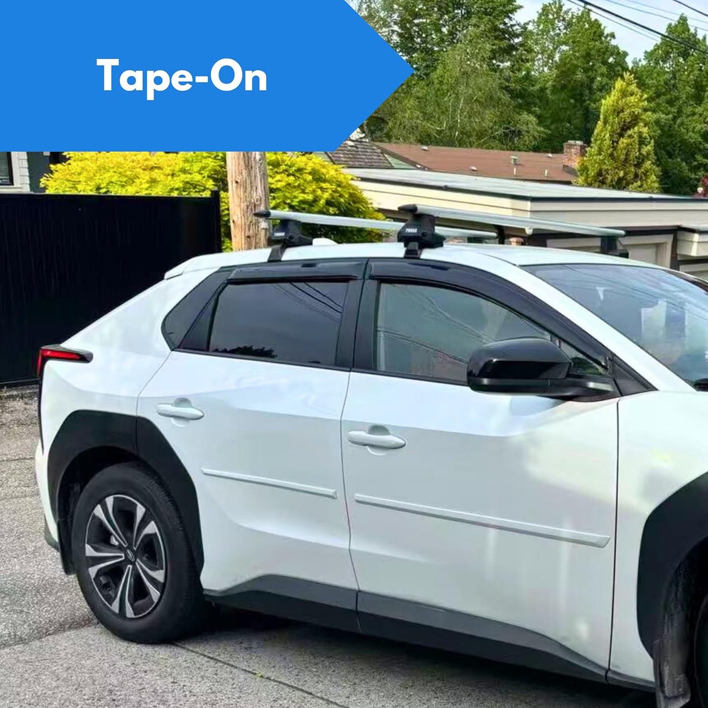 KPY Window Visor Compatible with Honda Pilot 2016-2022 (Excludes Touring Models), 4PC Rain Guard Side Window Vent Deflectors Tape-On Style, 2016 2017 2018 2019 2020 2021 2022