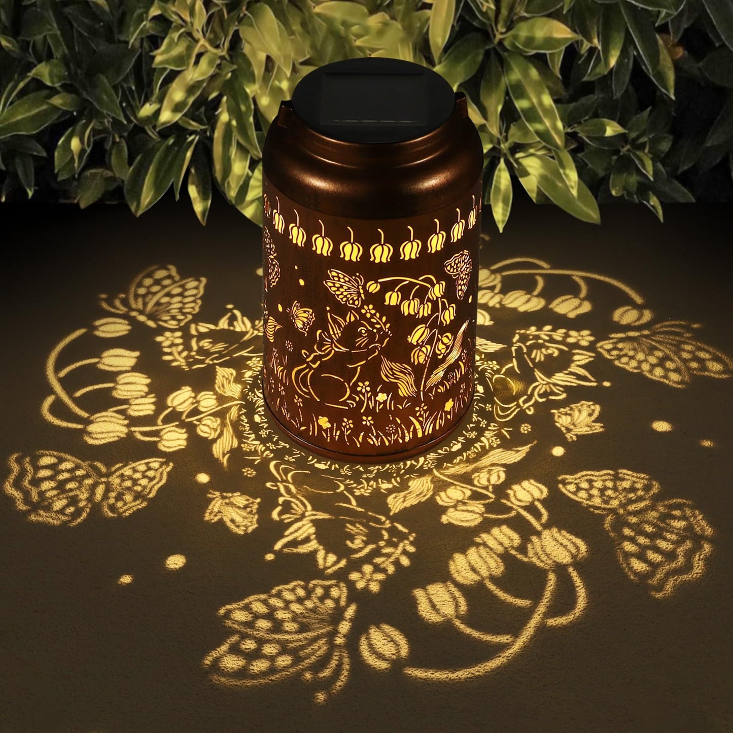 Solar Lanterns Outdoor Waterproof Hummingbird Garden Decor Gifts for Women Mom Grandma Hanging Solar Lights Metal Solar Decoration Outside for Yard, Patio, Backyard, Porch