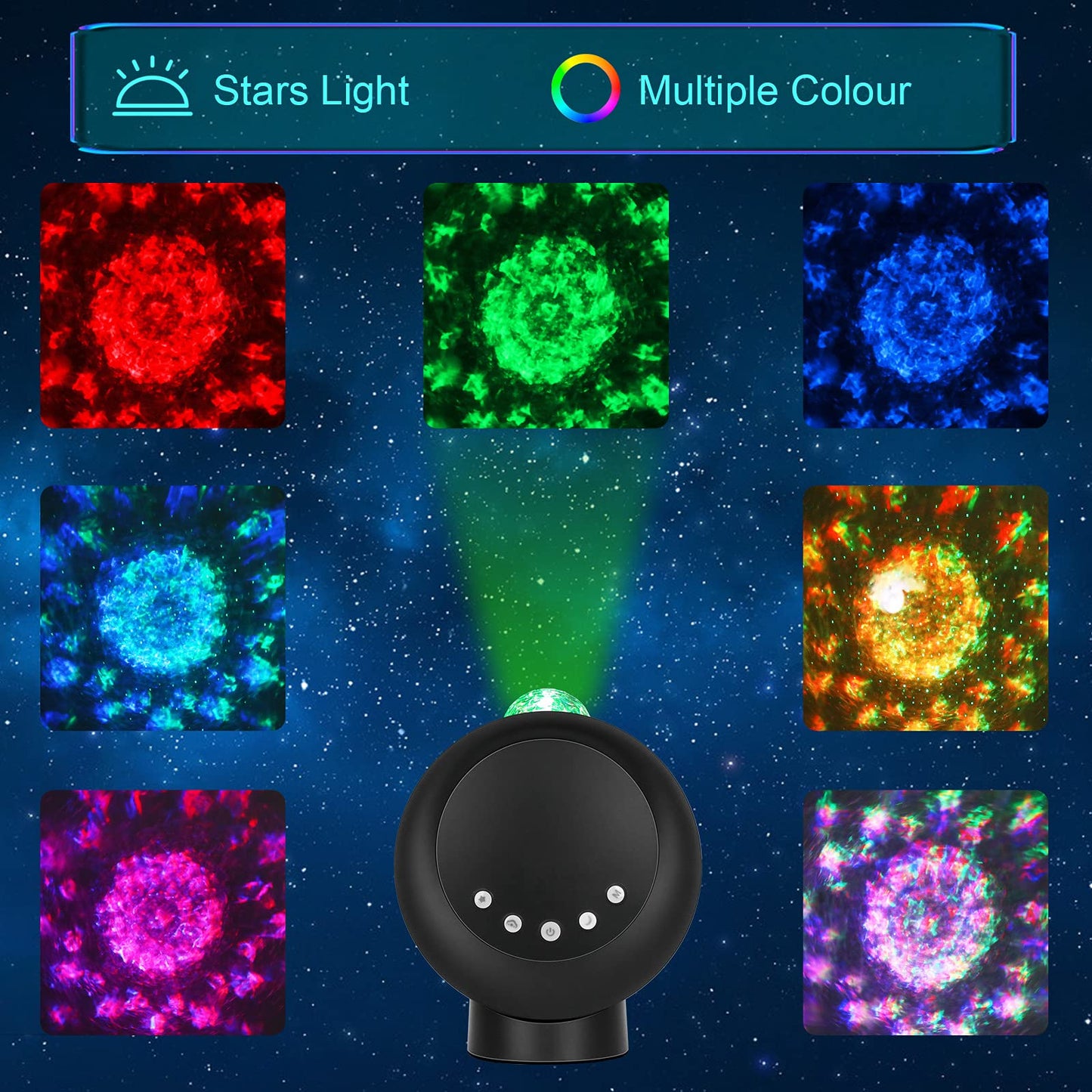 LitEnergy LED Sky Projector Light, Galaxy Lighting, Nebula Star Night Lamp with Base and Remote Control for Gaming Room, Home Theater, Bedroom , or Mood Ambiance (Black)