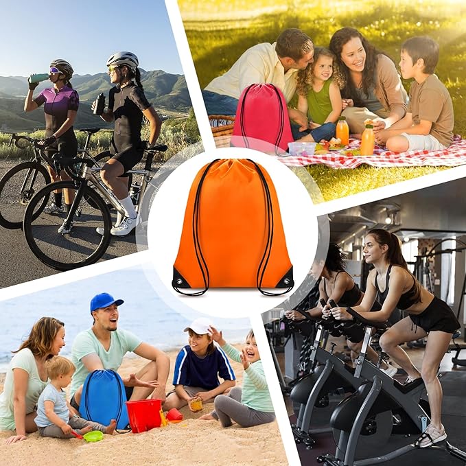 28 Pcs Drawstring Backpack Bulk String backpack Drawstring Bags Cinch Sack Gym Sport Traveling String Bag for Men Women